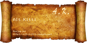 Alt Kitti névjegykártya